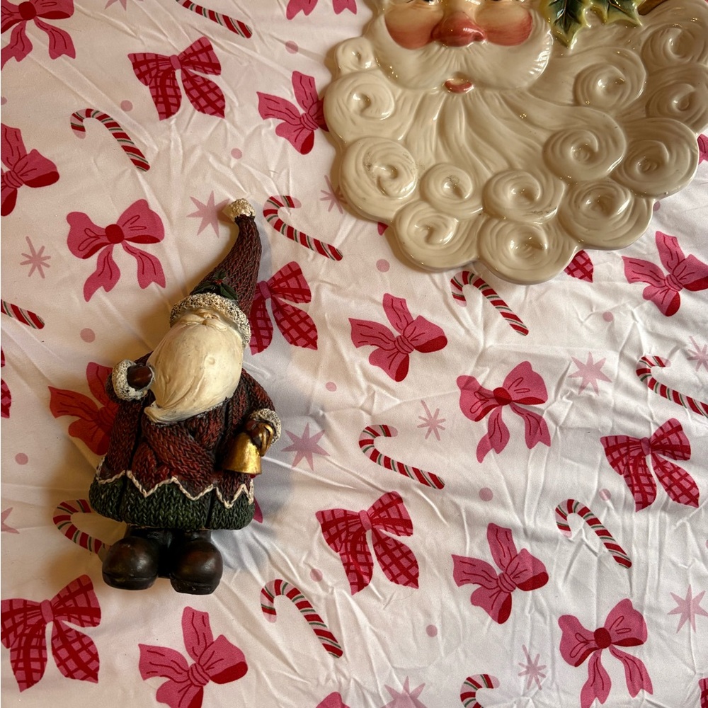 Charming Holiday Santa Figurine with Bell